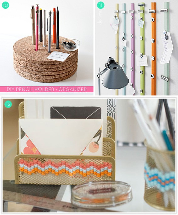 DIY Office Organizers
 Roundup 15 DIY fice Storage and Organization Ideas