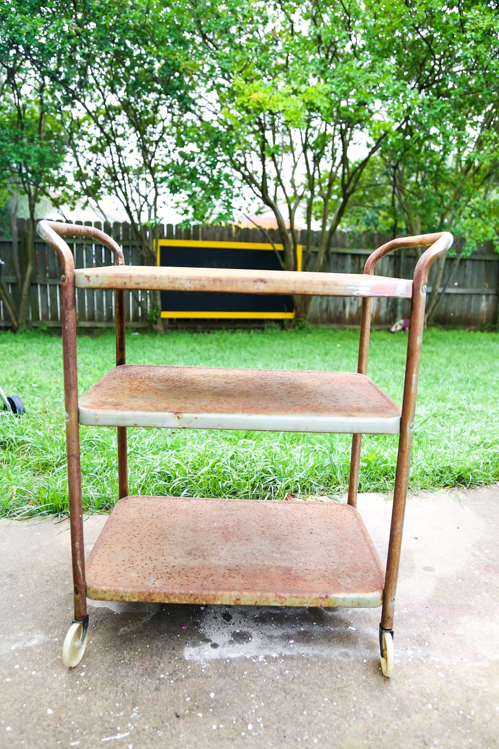 DIY Outdoor Bar Cart
 DIY Backyard Bar Cart How to Transform Rusty Furniture