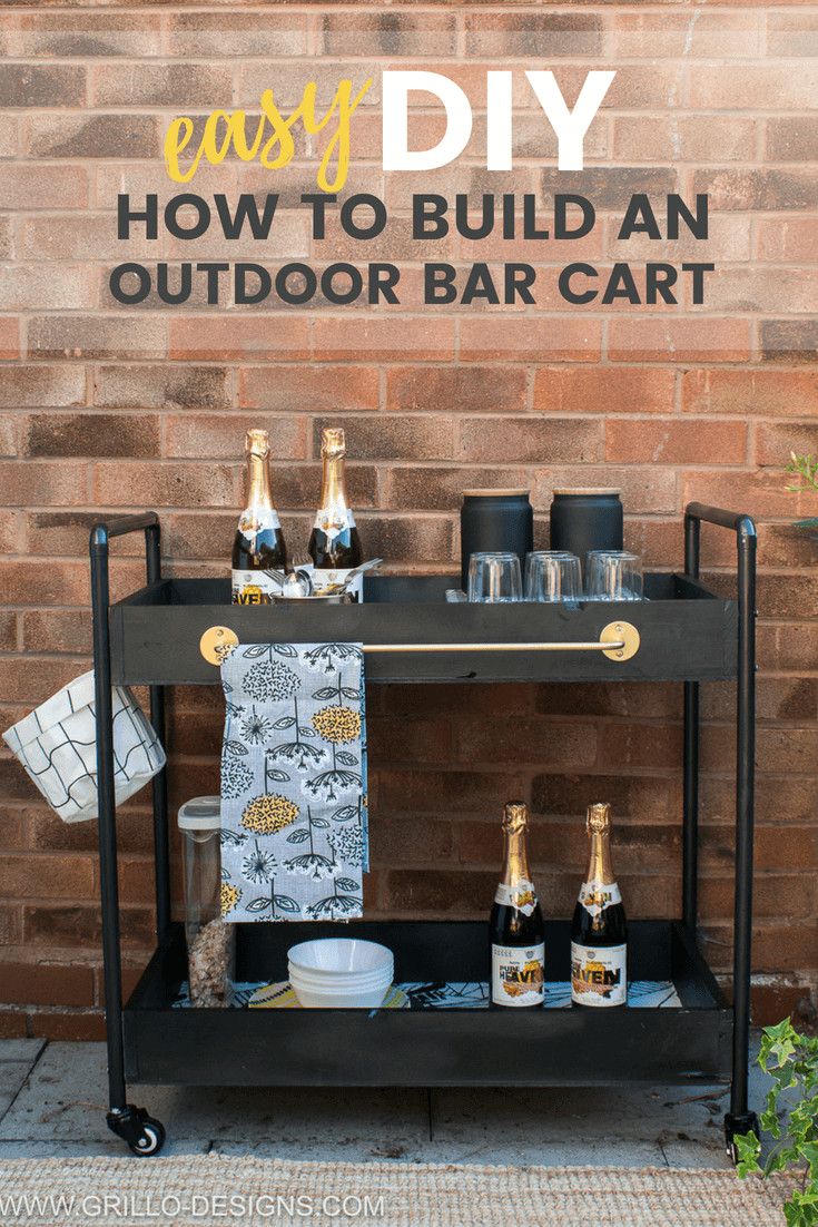 DIY Outdoor Bar Cart
 EASY DIY How to Build a Rolling bar cart with Rust Oleum