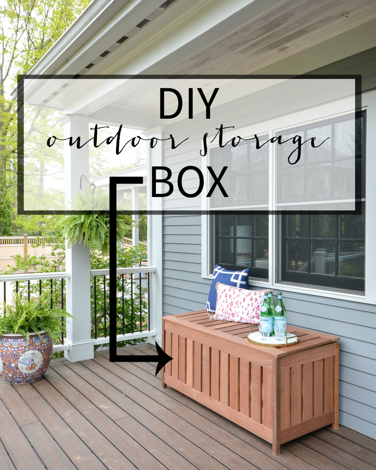 DIY Outdoor Bench Cushions
 DIY Outdoor Storage Box The Chronicles of Home