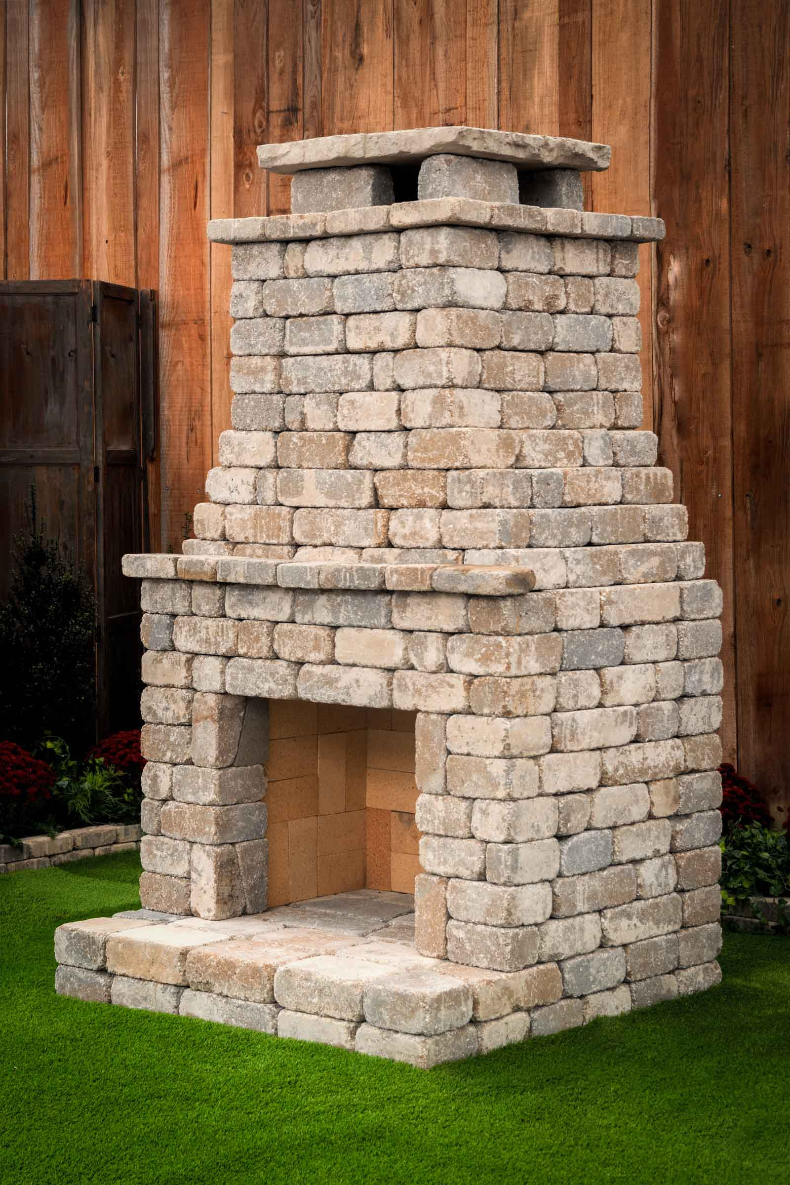 DIY Outdoor Brick Fireplace
 DIY outdoor Fremont fireplace kit makes hardscaping simple