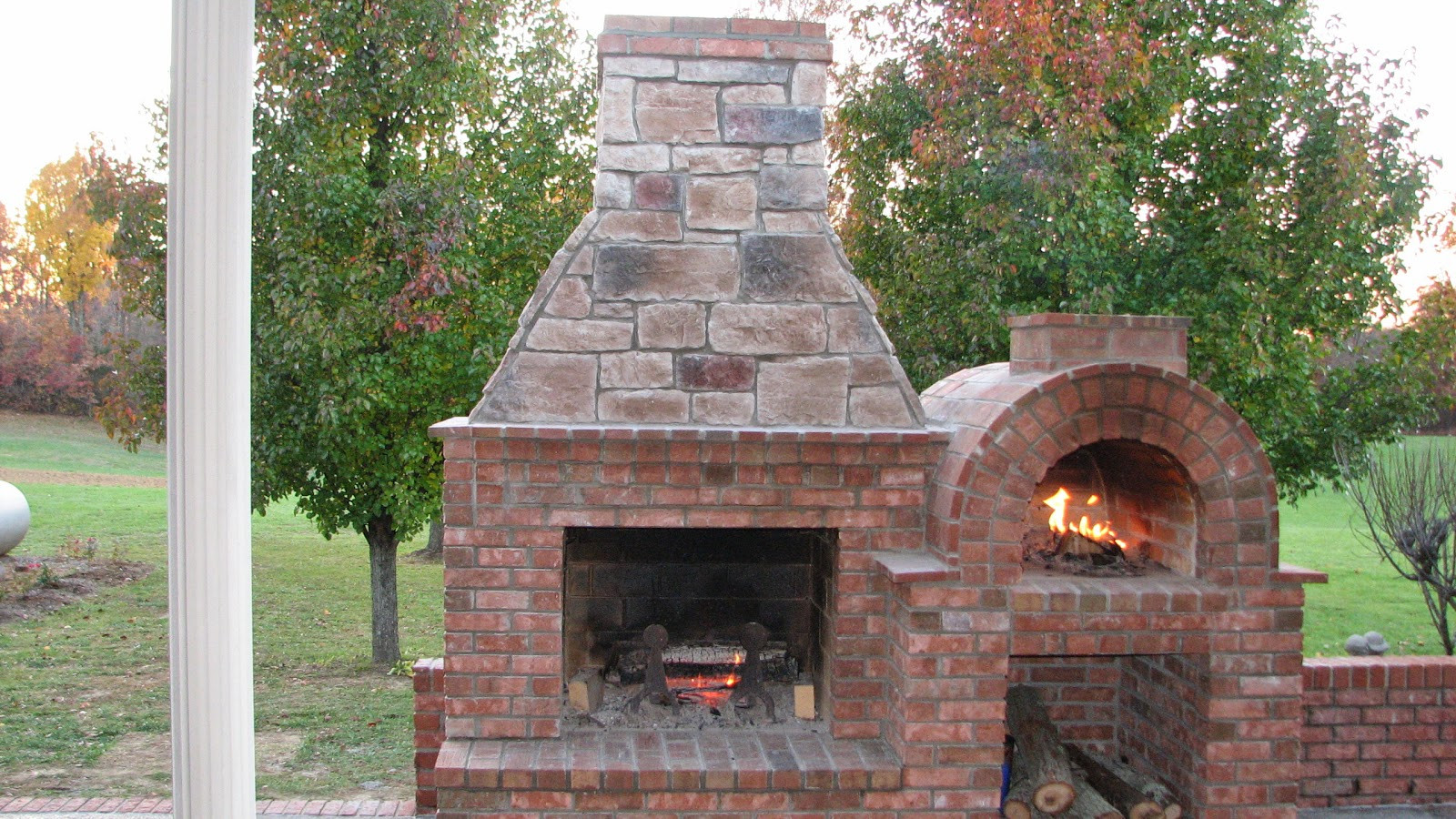 DIY Outdoor Brick Fireplace
 BrickWood Ovens Riley Wood Fired Brick Pizza Oven and