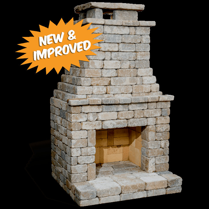 DIY Outdoor Brick Fireplace
 DIY Outdoor Fireplace Kit "Fremont" makes hardscaping