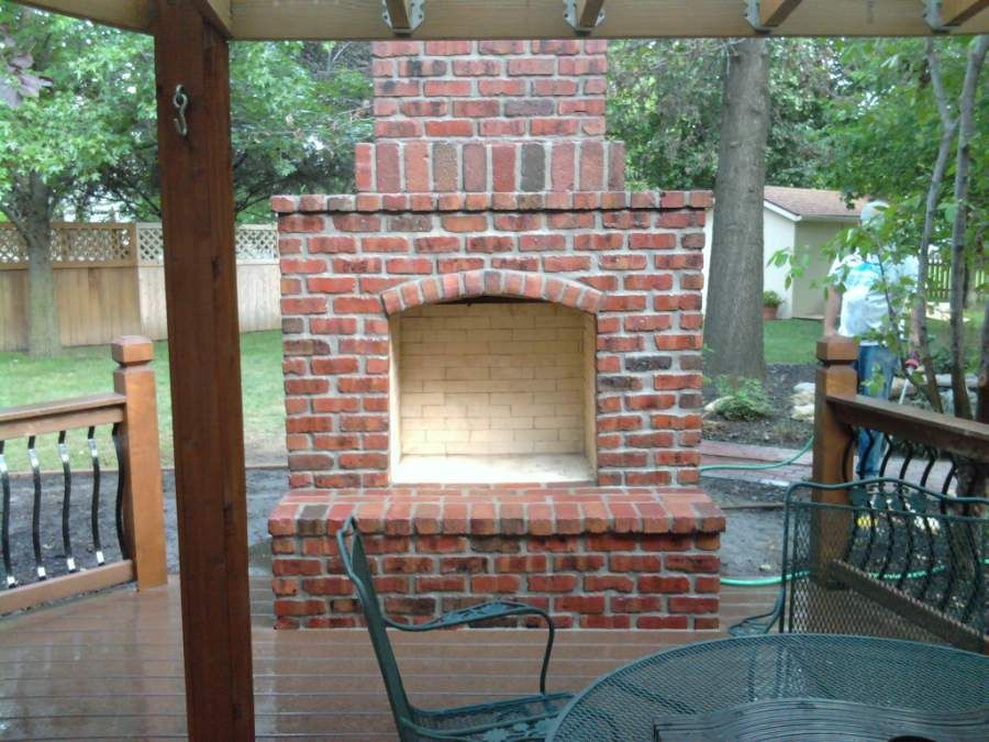 DIY Outdoor Brick Fireplace
 Flagstone patios masonry outdoor fireplaces outdoor
