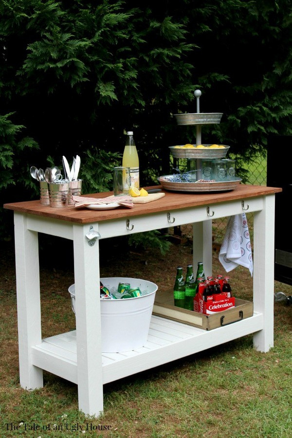 DIY Outdoor Buffet Table
 17 Awesome DIY Outdoor Bars Ideas To Prepare Your Patio
