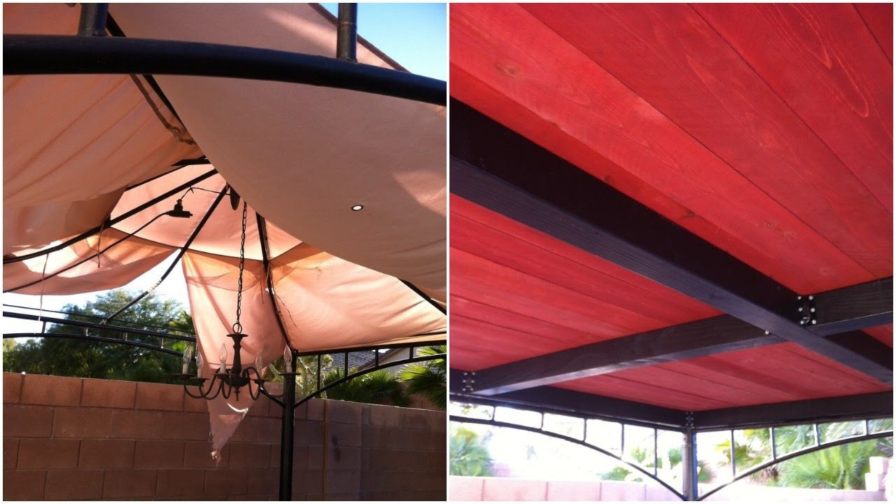 DIY Outdoor Canopy Frame
 Turn Your Old Ripped Tar Gazebo Into This Replacement