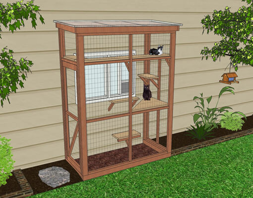 DIY Outdoor Cat Enclosures
 DIY Catio Plan The HAVEN™ Catio Plans with 3x6 and 4x8