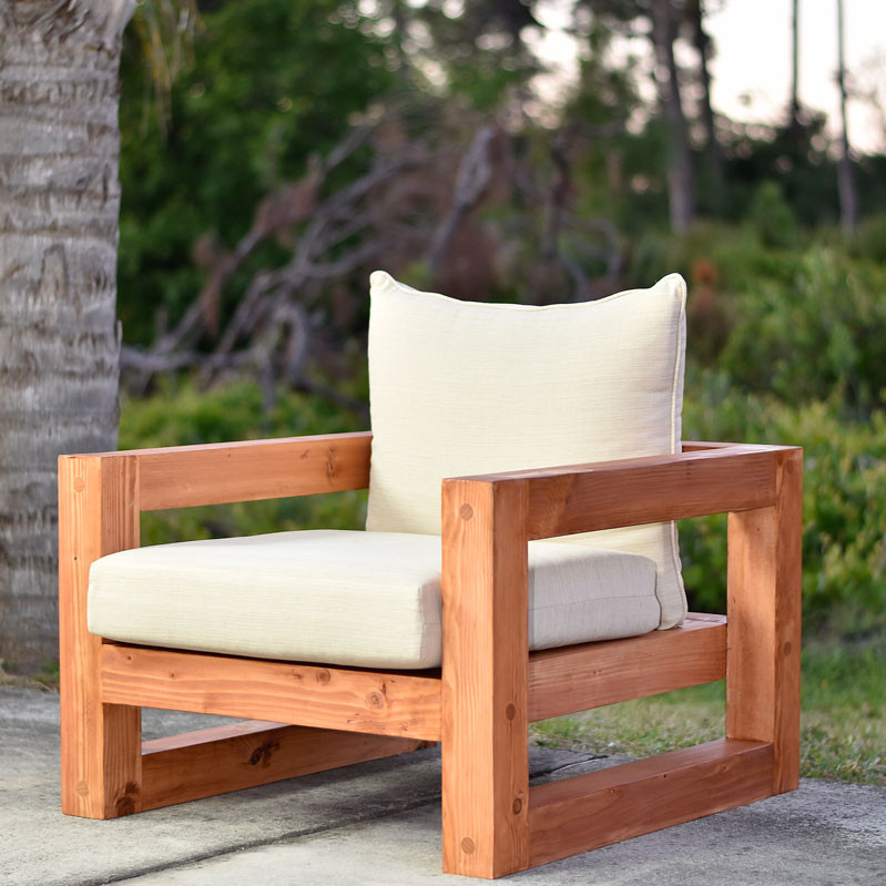 DIY Outdoor Chair
 Modern Outdoor Chair Free Plan DIY Creators