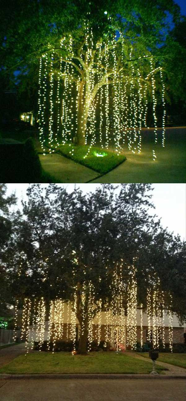DIY Outdoor Christmas Light Tree
 10 Cool Ideas to Decorate Garden or Yard Trees for