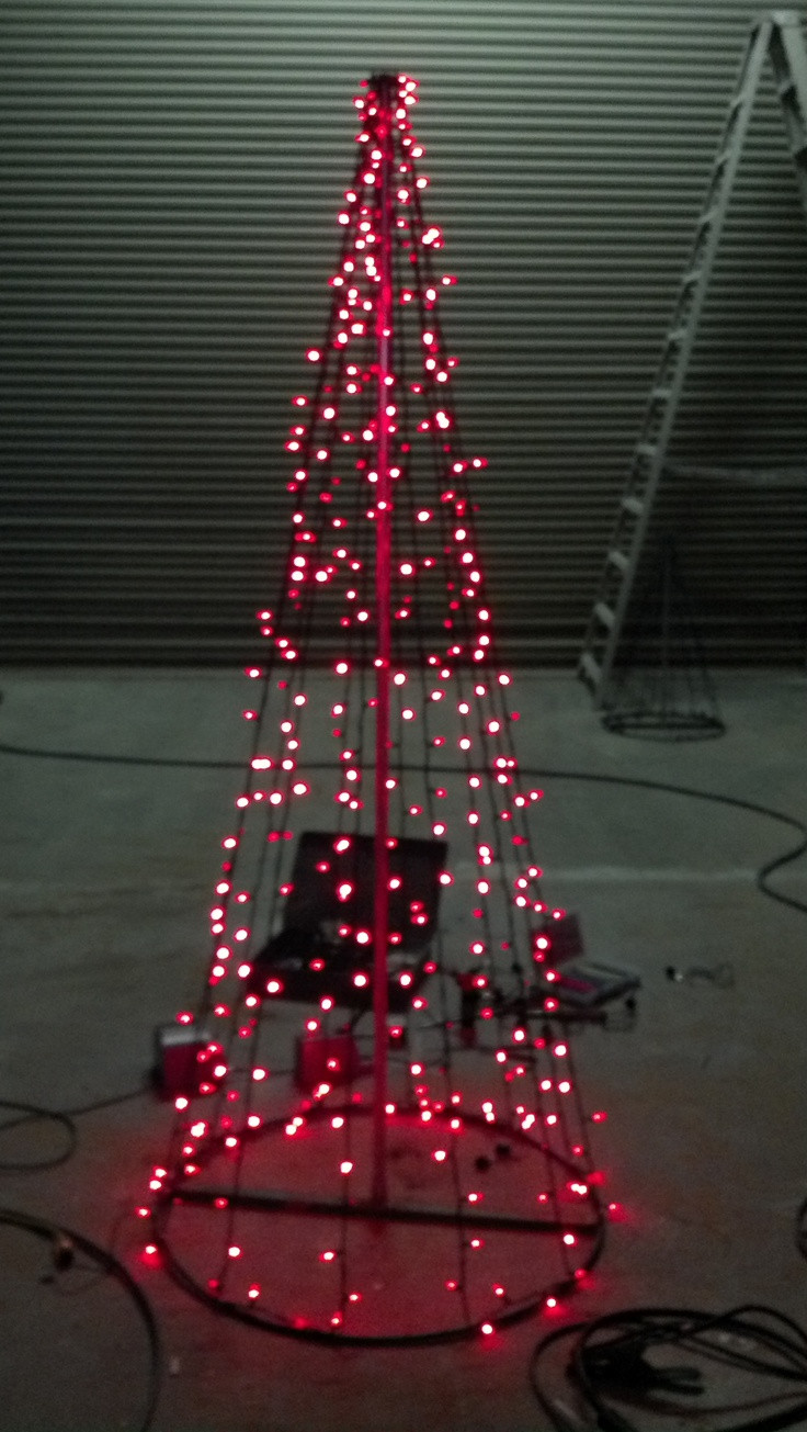 DIY Outdoor Christmas Light Tree
 I made some outdoor christmas trees using LED lights and