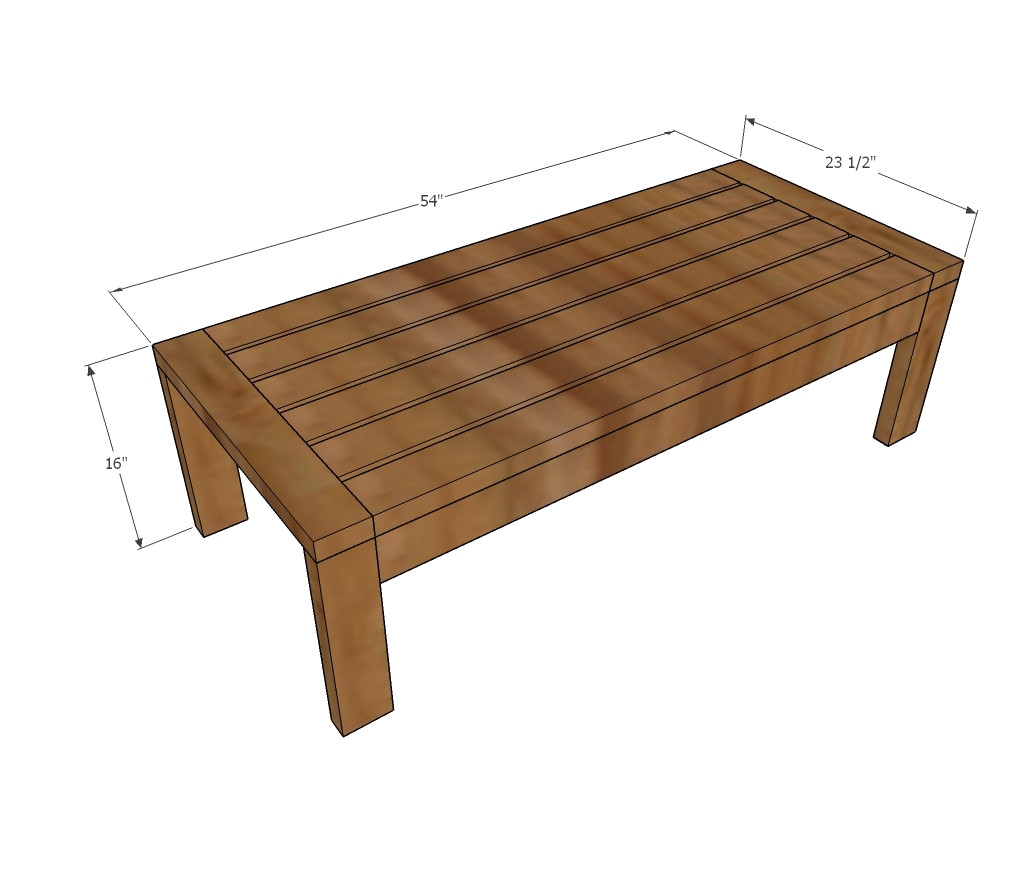 DIY Outdoor Coffee Table
 Ana White