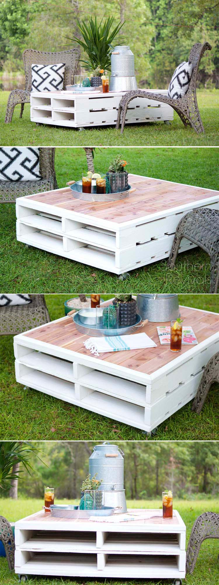 DIY Outdoor Coffee Table
 DIY Pallet Coffee Table Gets an Outdoor Makeover