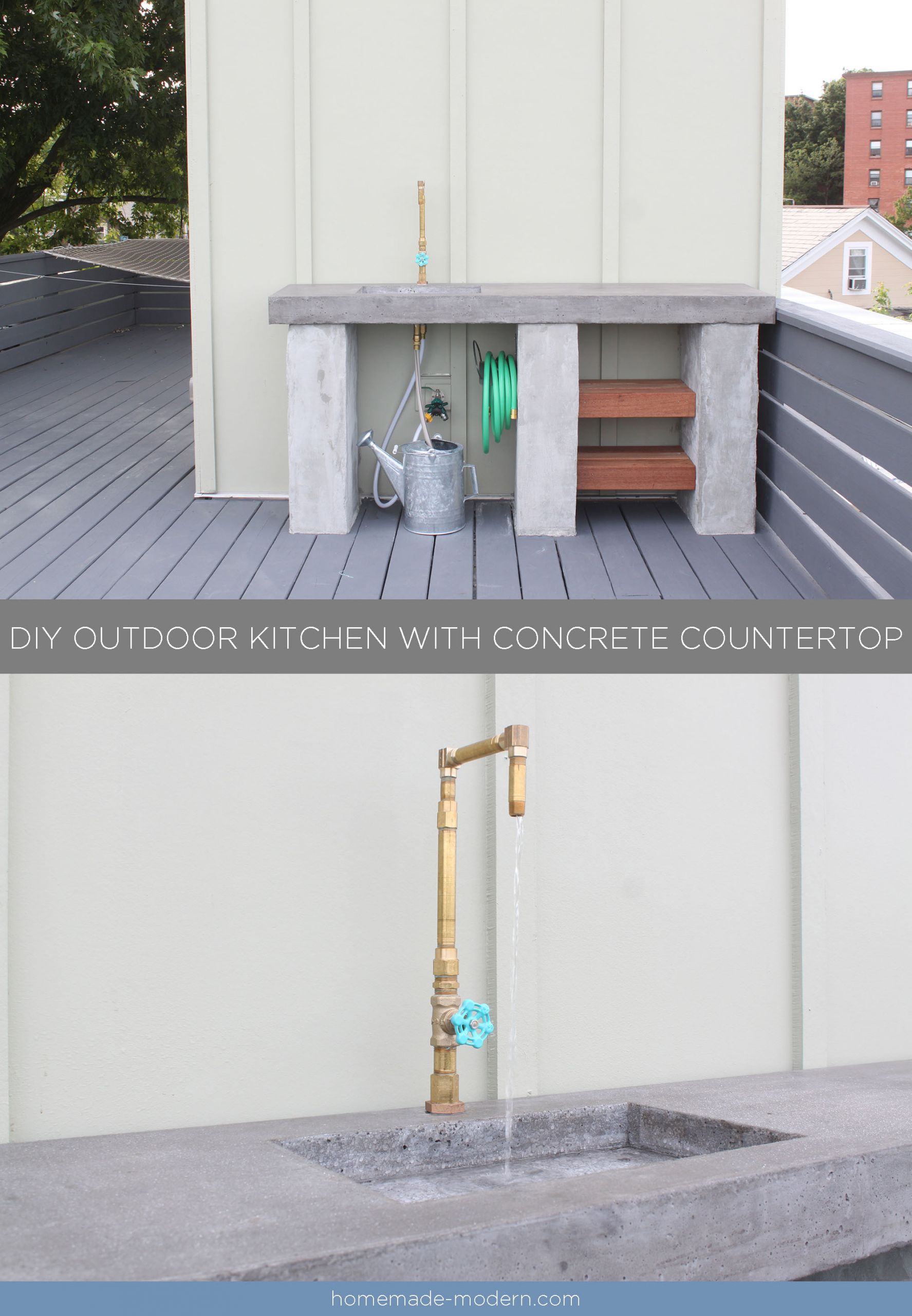 DIY Outdoor Concrete Countertop
 HomeMade Modern EP96 DIY Outdoor Kitchen with Concrete