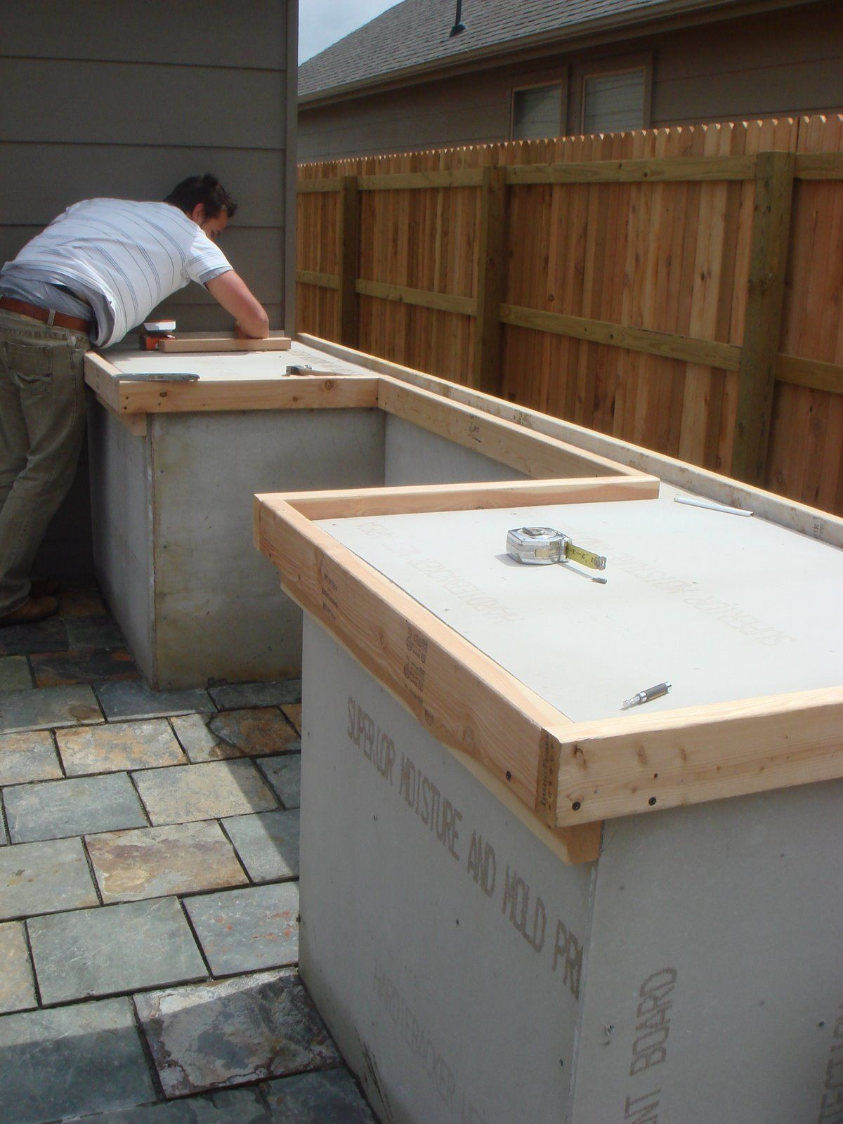 DIY Outdoor Concrete Countertops
 How to Build Outdoor Kitchen Cabinets