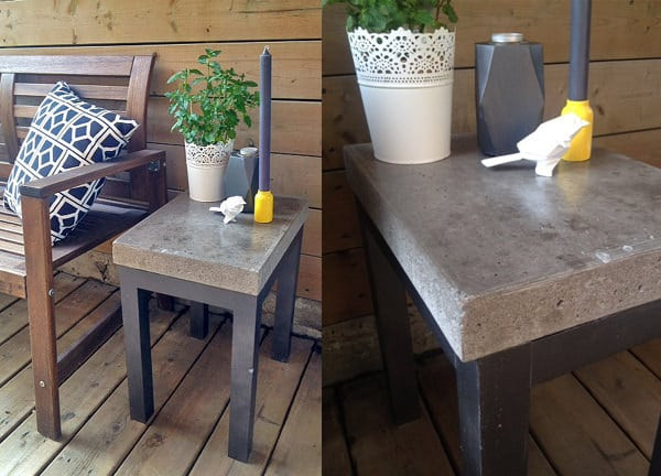 DIY Outdoor Concrete Table
 20 Amazing DIY Garden Furniture Ideas
