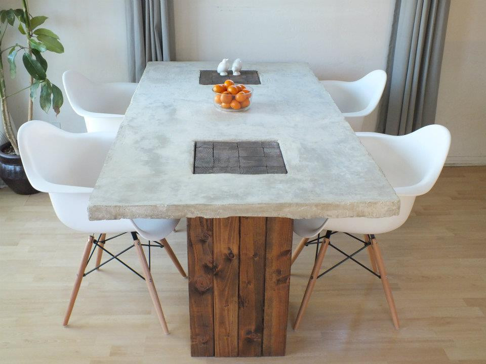 DIY Outdoor Concrete Table
 Designer Eco ECO DIY FEATURE CONCRETE TABLE