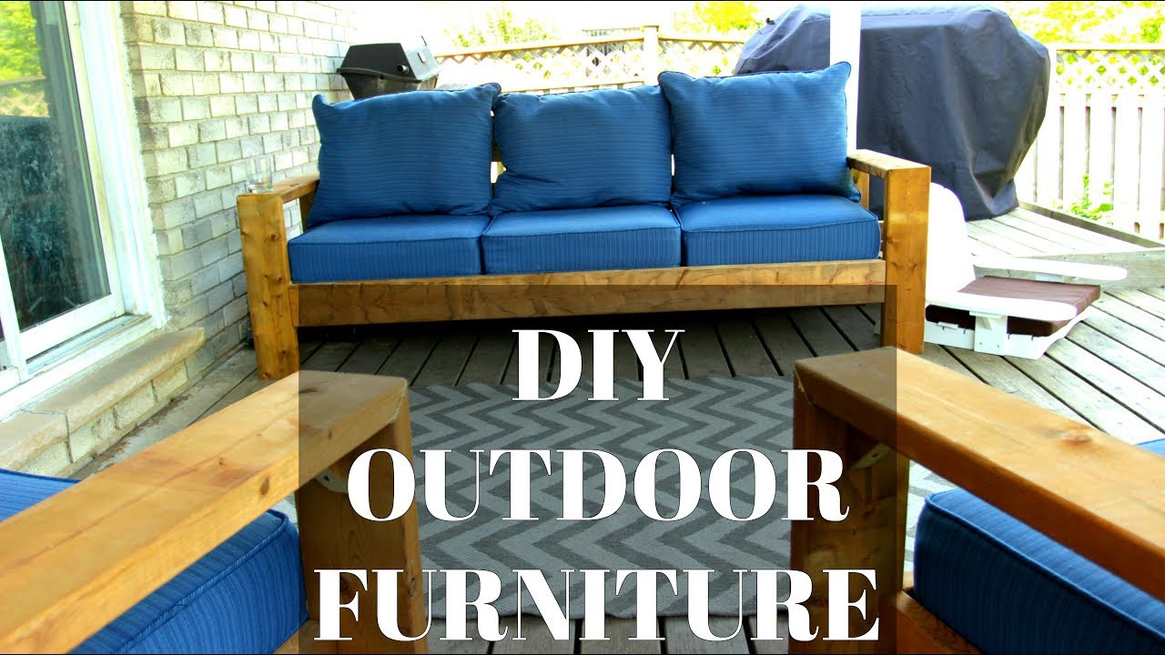 DIY Outdoor Couch
 DIY Outdoor Couch & Chairs