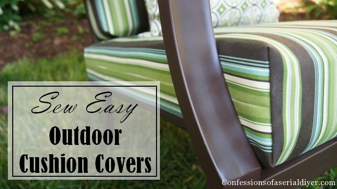 DIY Outdoor Couch Cushions
 Sew Easy Outdoor Cushion Covers Ol but Goo