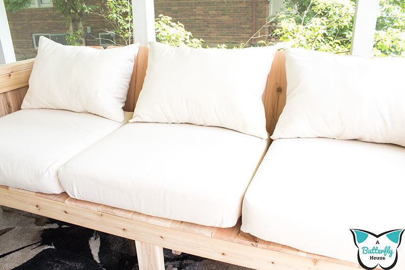 DIY Outdoor Couch Cushions
 Cheap DIY Outdoor Cushions A Butterfly House