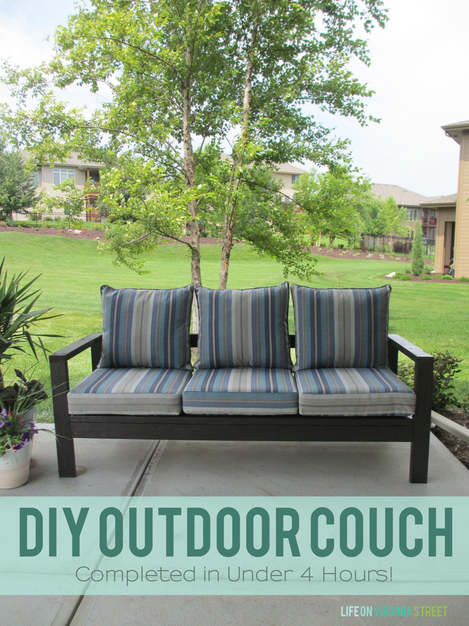 DIY Outdoor Couch Cushions
 DIY Outdoor Couch Life Virginia Street