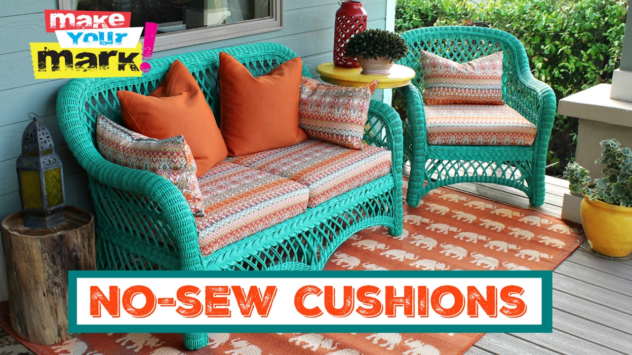 DIY Outdoor Cushions No Sew
 How to No Sew Pillows And Cushions
