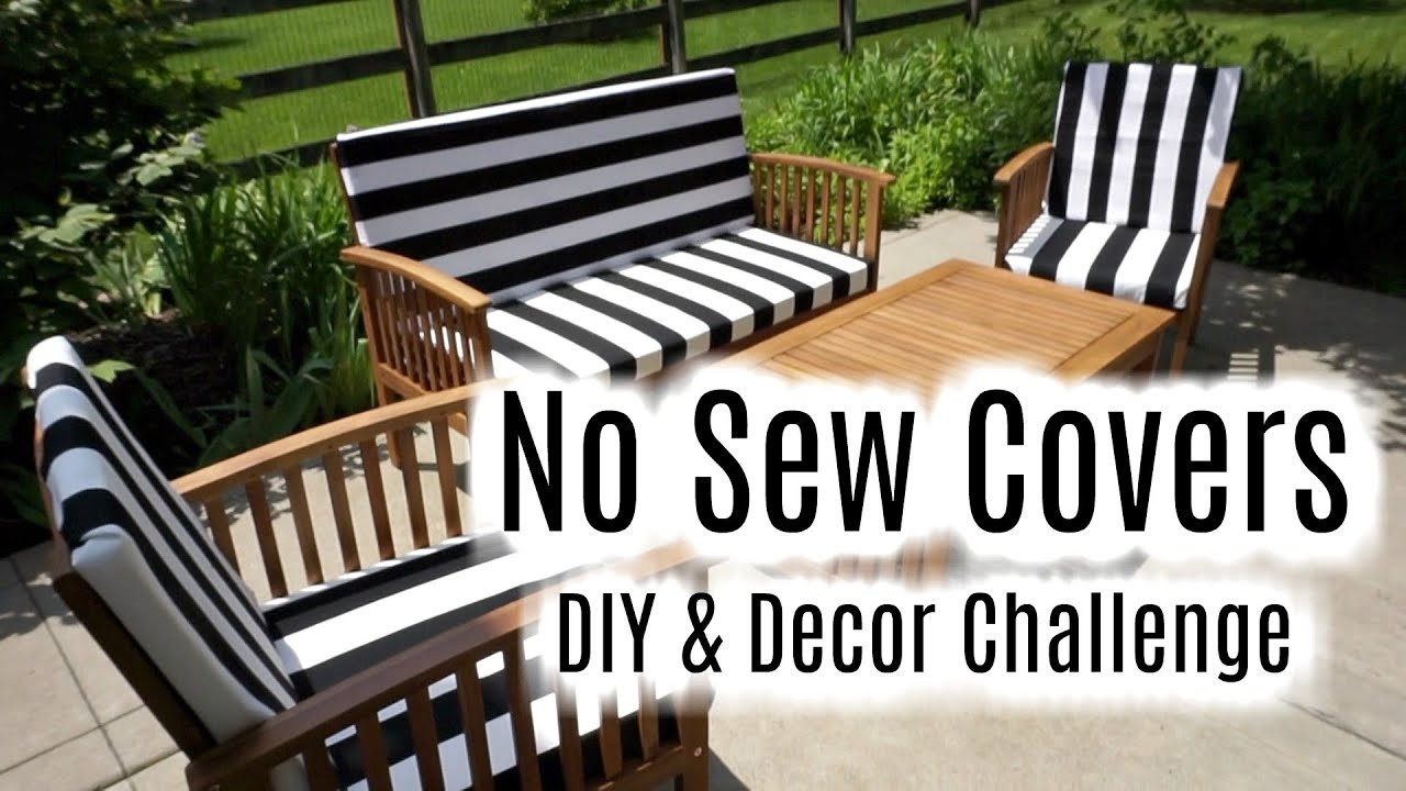 DIY Outdoor Cushions No Sew
 DIY & Decor Challenge Glue & Velcro Outdoor Cushion
