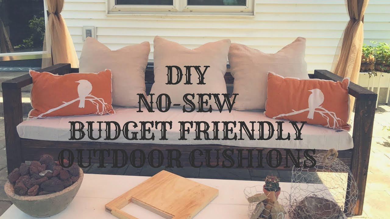DIY Outdoor Cushions No Sew
 DIY NO SEW BUDGET FRIENDLY OUTDOOR CUSHIONS