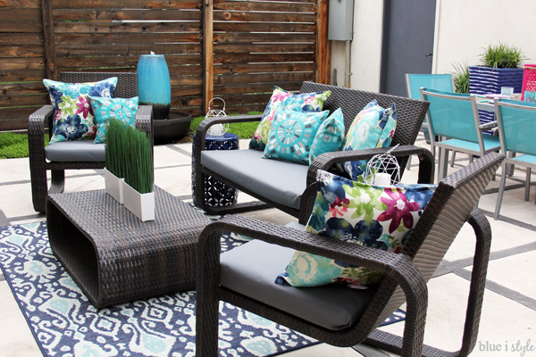 DIY Outdoor Cushions No Sew
 diy with style The No Sew Way to Reupholster Outdoor