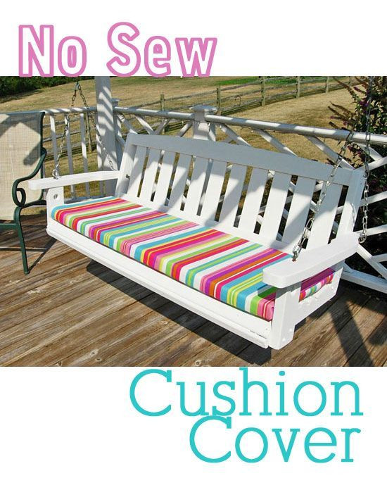 DIY Outdoor Cushions No Sew
 How to Make a No Sew Chair Cushion Cover