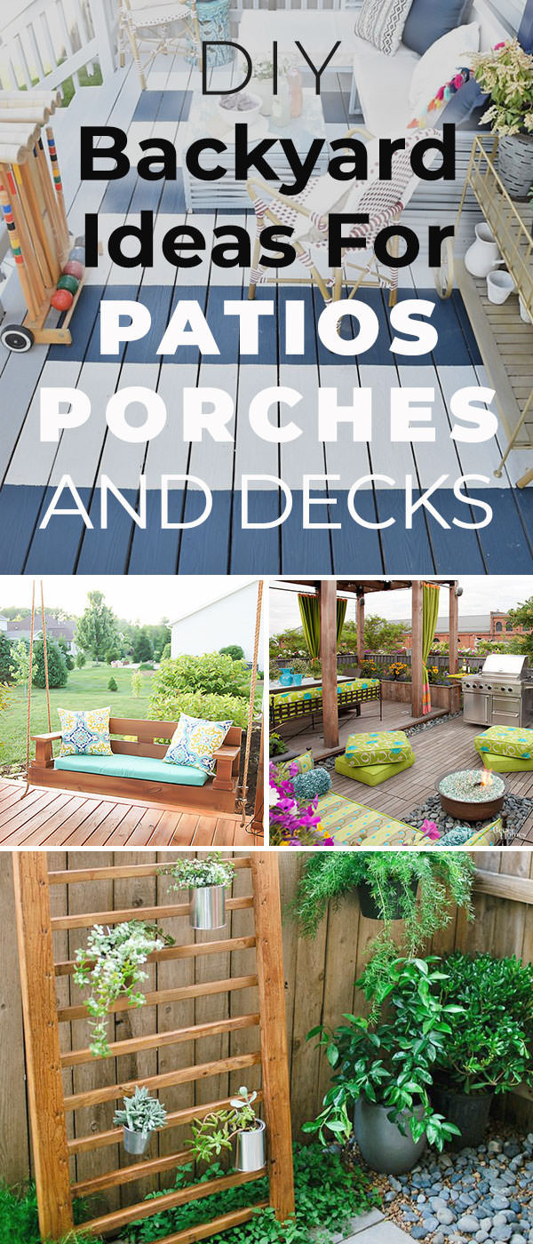 DIY Outdoor Deck
 12 DIY Backyard Ideas for Patios Porches and Decks • The