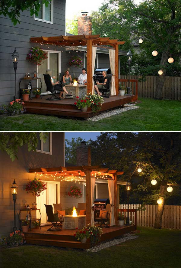 DIY Outdoor Deck
 15 DIY Backyard and Patio Lighting Projects Amazing DIY