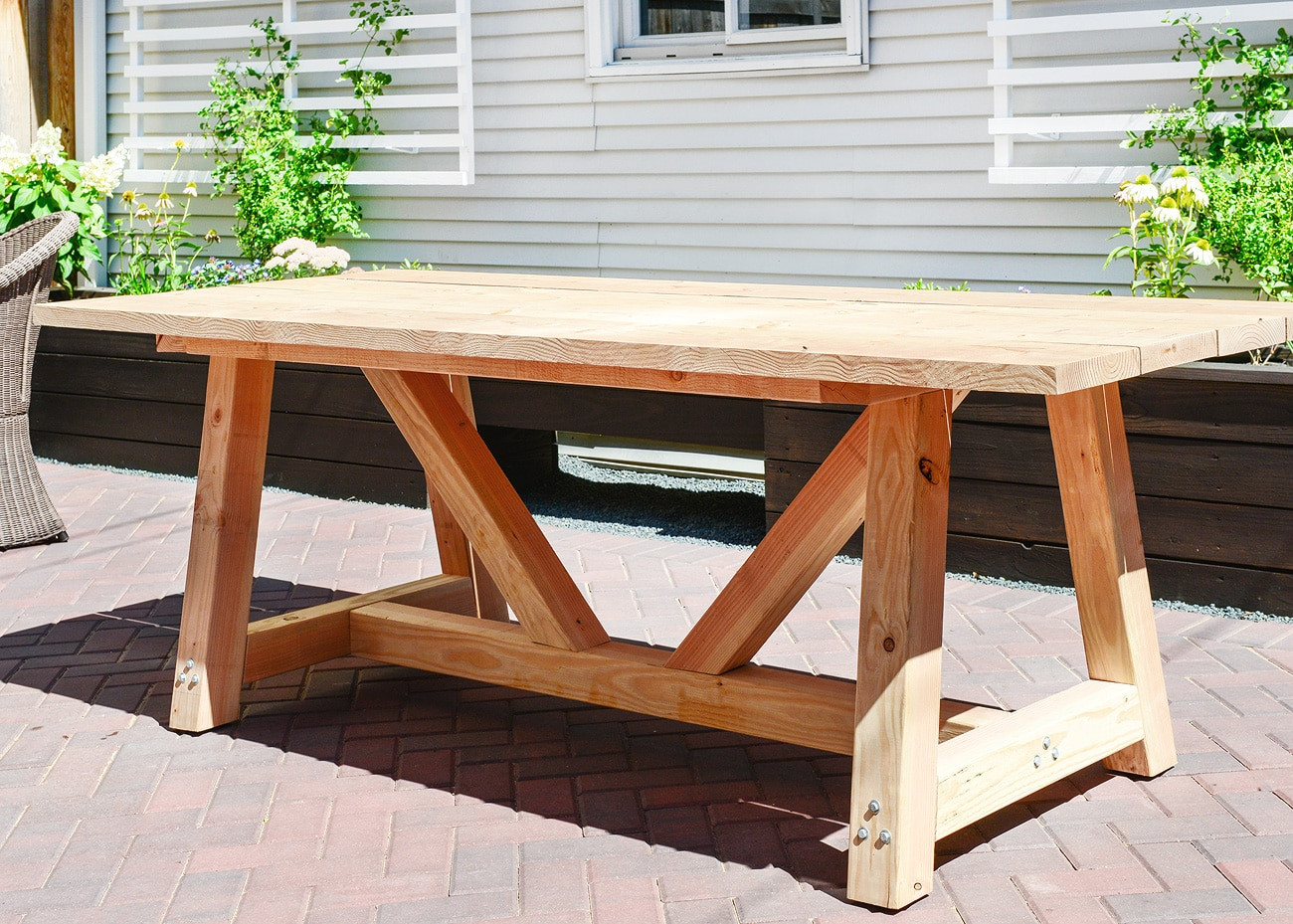 DIY Outdoor Dining Table Plans
 Our DIY Patio Table Part I Yellow Brick Home