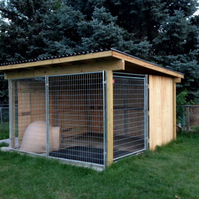 DIY Outdoor Dog Kennels
 Kami s new kennel Awesome outdoor kennel for my crazy