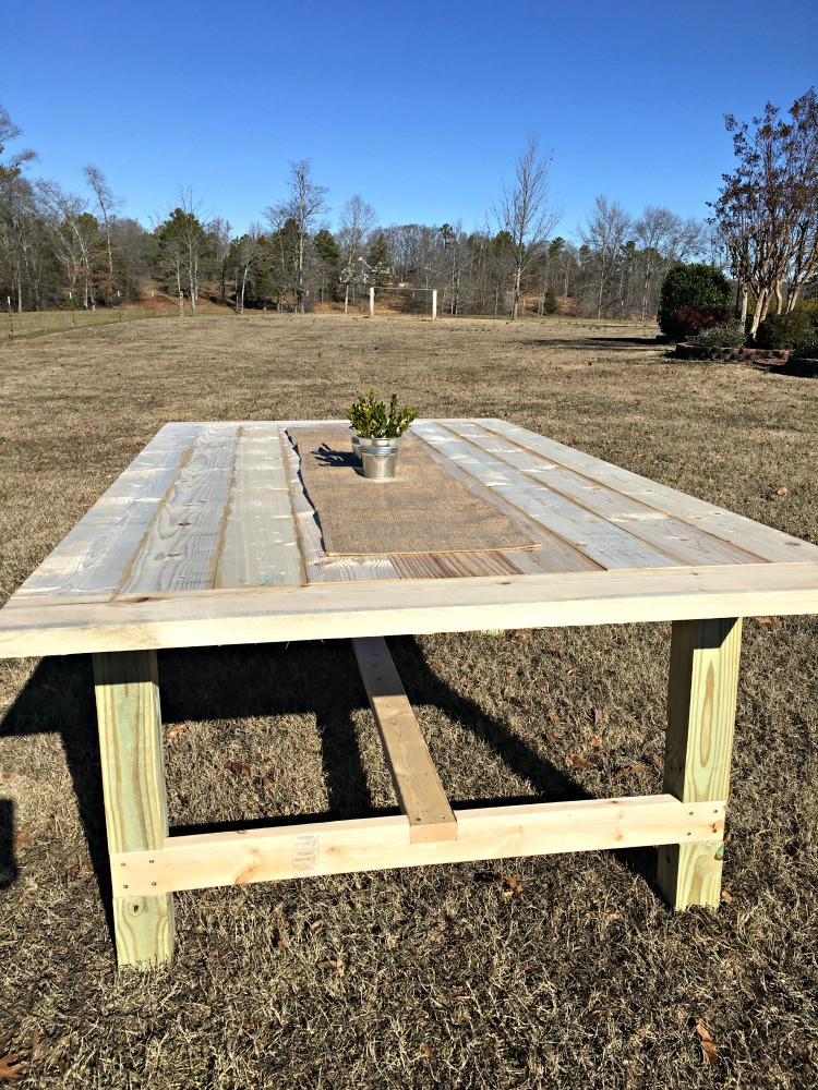 DIY Outdoor Farmhouse Table
 DIY Farmhouse Table The Home Depot Blog