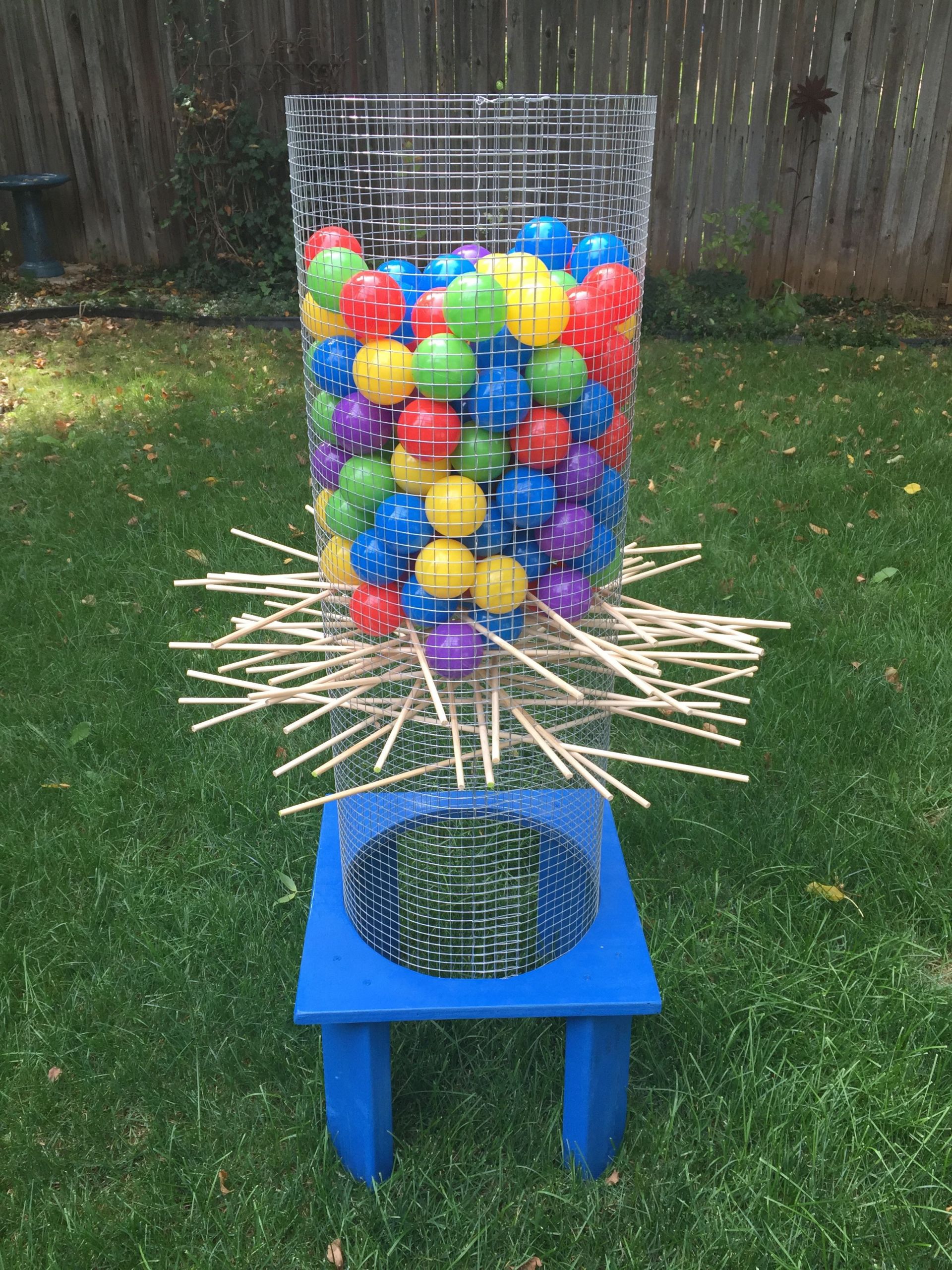 DIY Outdoor Games For Adults
 Giant Kerplunk game for the yard Fun for kids and adults