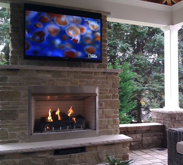 DIY Outdoor Gas Fireplace
 42" Outdoor Gas Fireplace Electronic Ignition