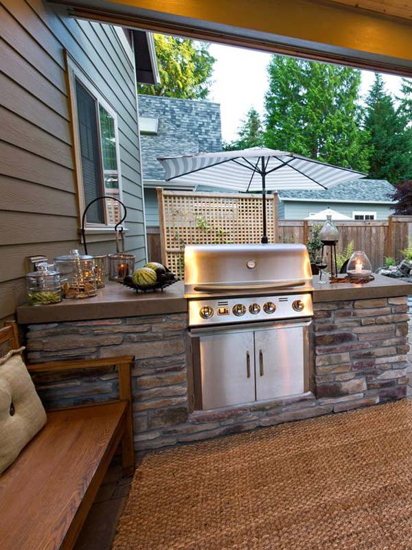 DIY Outdoor Grill
 Adding a Barbecue Grill Area To Summer Yard or Patio