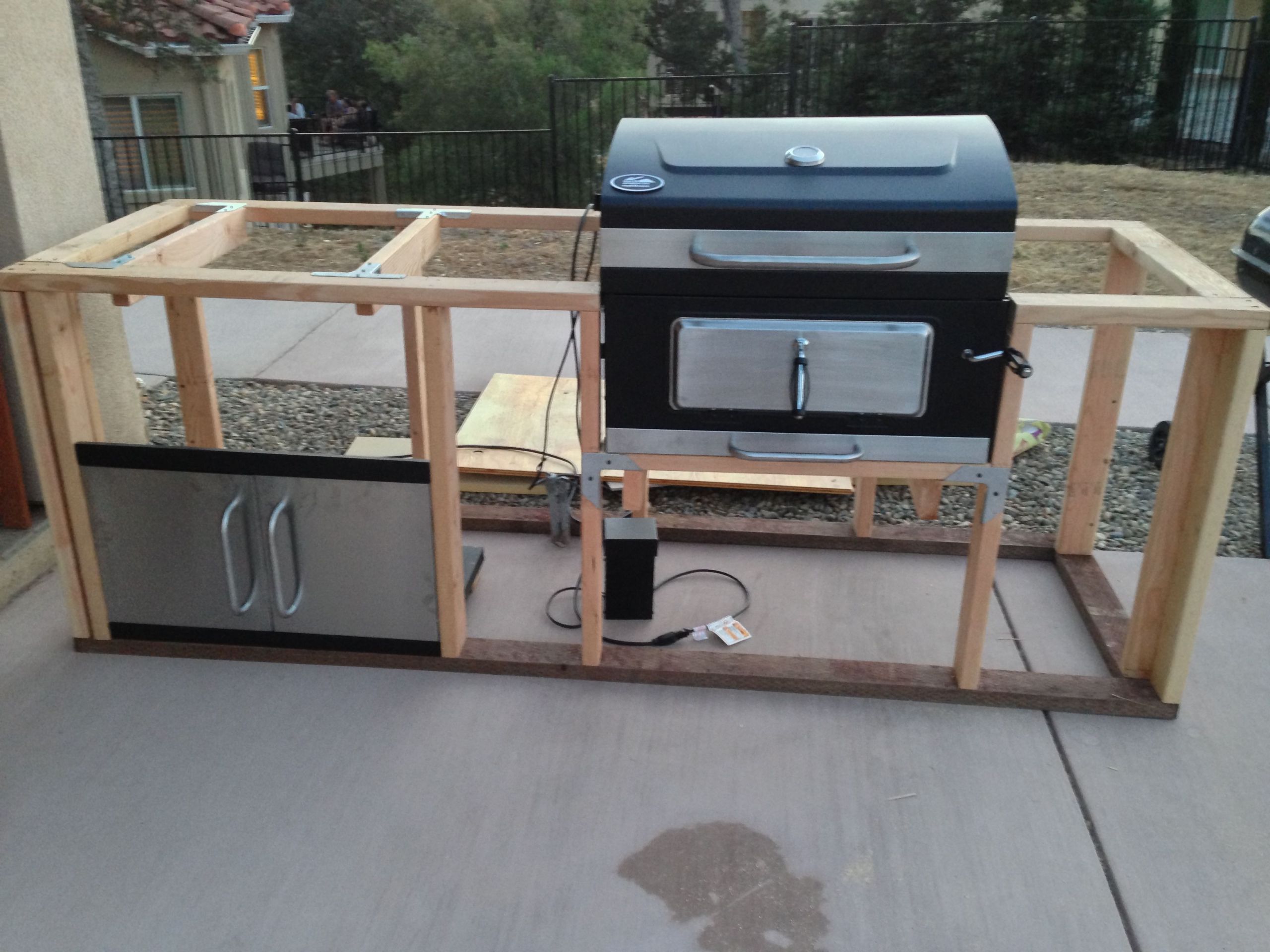 DIY Outdoor Grill Island
 It s started I took apart the charcoal grill and its