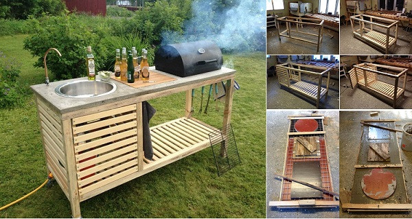 DIY Outdoor Grill
 How To Build A Rolling Cart For Your Grill