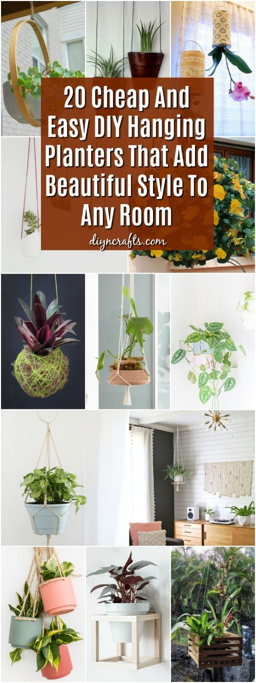 DIY Outdoor Hanging Planter
 20 Cheap And Easy DIY Hanging Planters That Add Beautiful