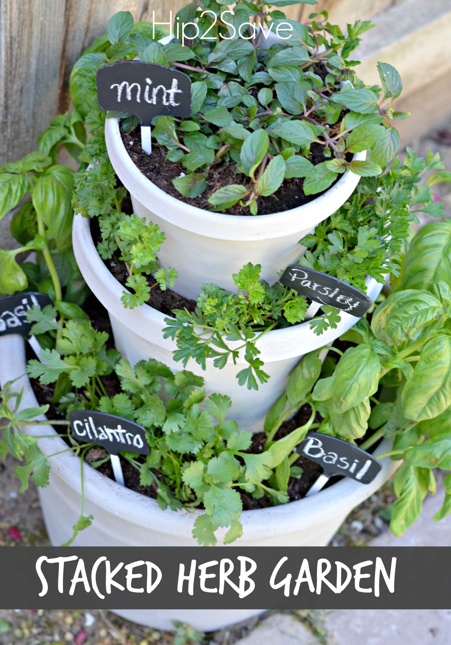 DIY Outdoor Herb Garden
 DIY Stacked Herb Garden Hip2Save