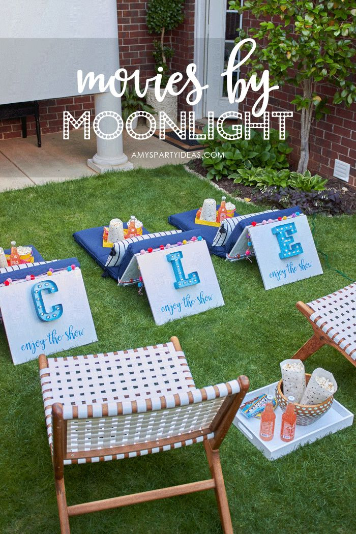 DIY Outdoor Movie Night
 29 best Movie Night Party Ideas images on Pinterest