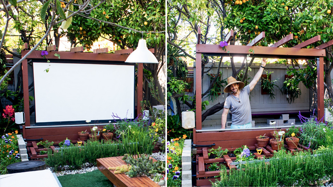 DIY Outdoor Movie Projector
 Show Thyme How to Build an Outdoor Theater in Your Garden