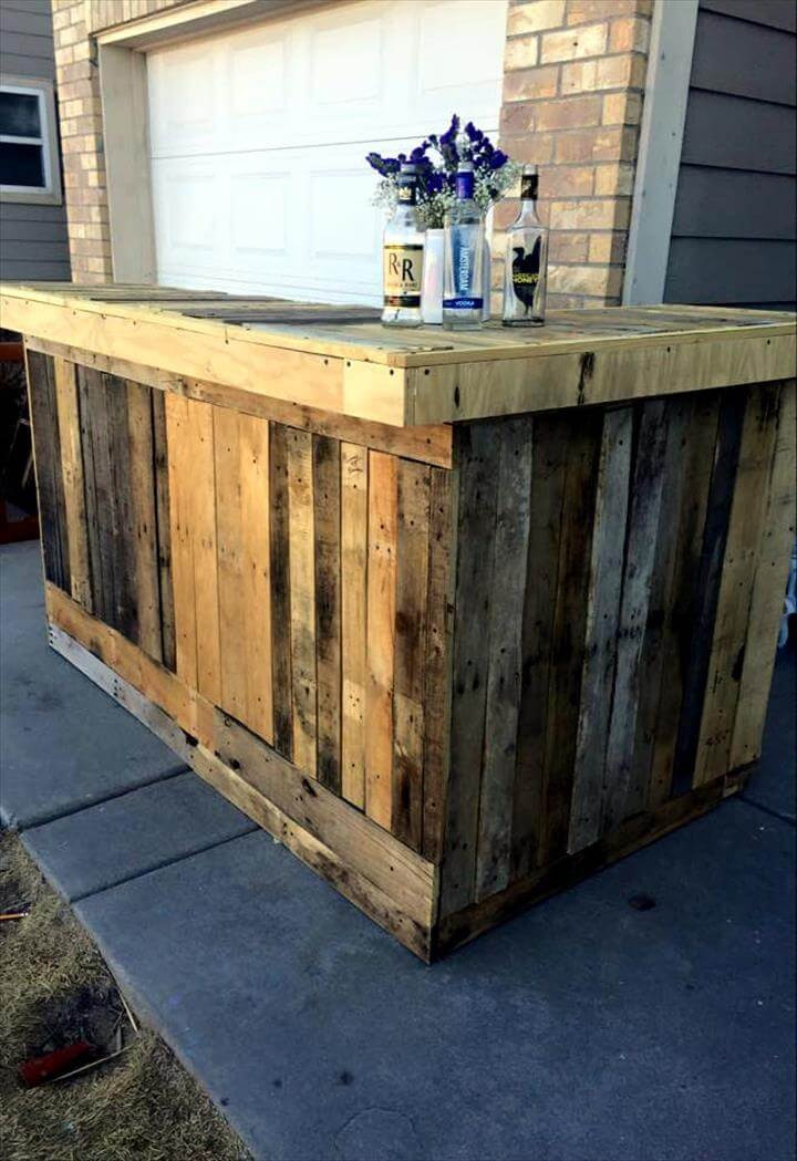 DIY Outdoor Pallet Bar
 DIY Pallet Outdoor Bar – 101 Pallets