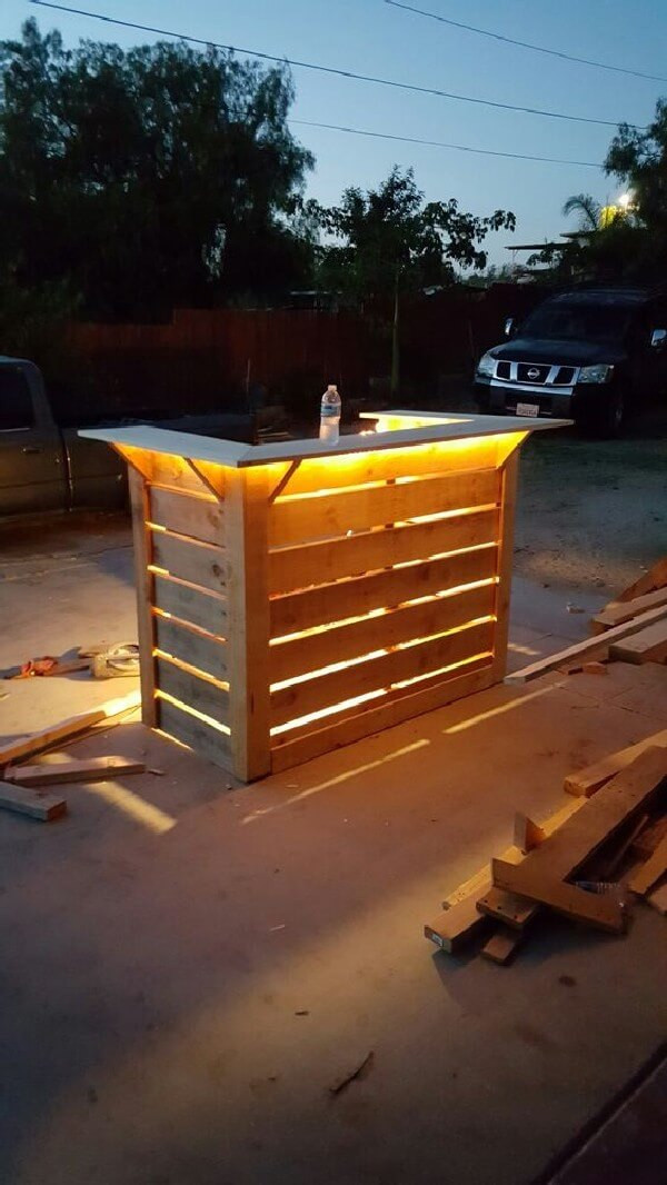 DIY Outdoor Pallet Bar
 DIY Bar Projects for Wooden Pallets – Ideas with Pallets