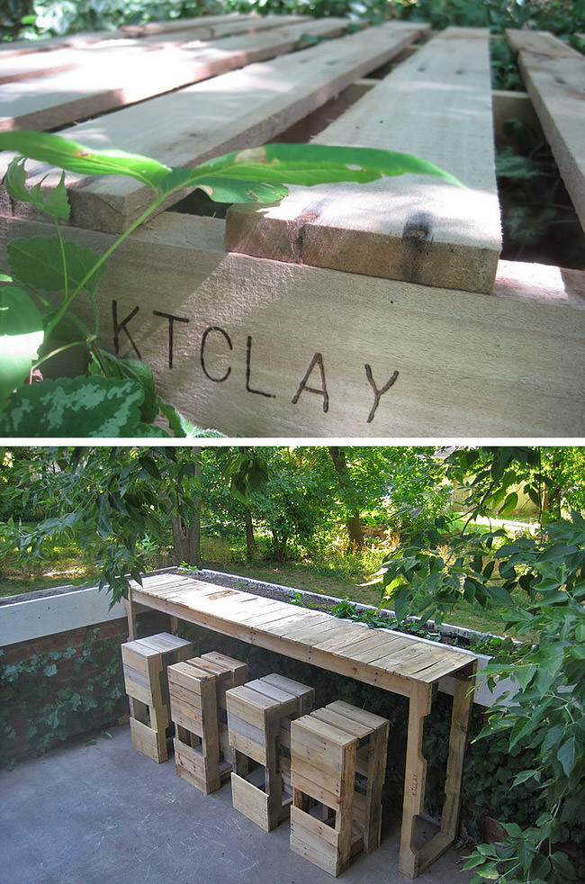 DIY Outdoor Pallet Bar
 Relax Have a Cocktail with These DIY Outdoor Bar Ideas