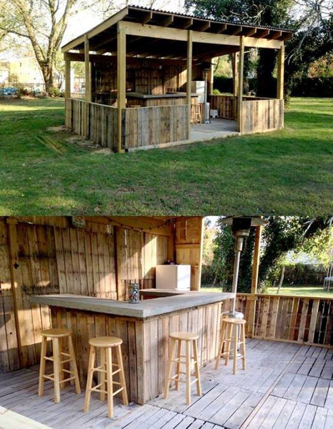 DIY Outdoor Pallet Bar
 The Best DIY Wood & Pallet Ideas Kitchen Fun With My 3 Sons
