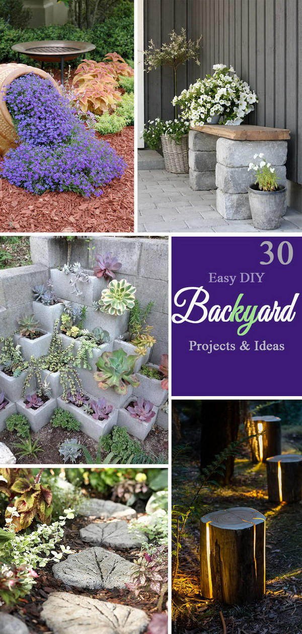 DIY Outdoor Patio Ideas
 30 Easy DIY Backyard Projects & Ideas 2017