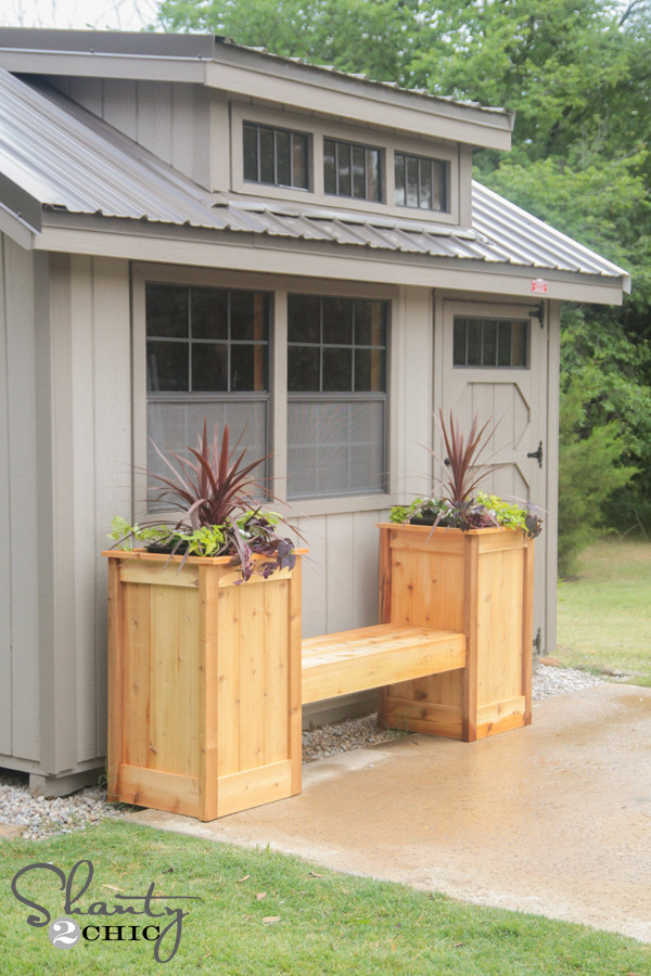 DIY Outdoor Planter Box
 DIY Planter Box Bench Shanty 2 Chic