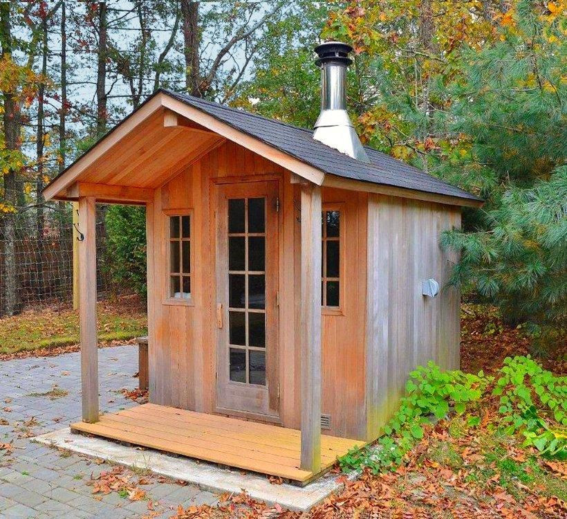 DIY Outdoor Sauna Plans
 Outdoor sauna shed Sauna Pinterest